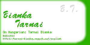bianka tarnai business card